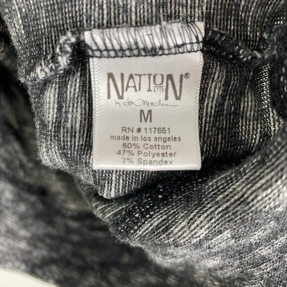 Nation LTD Long Sleeve Gray Tee – Soft Comfy Loungewear Everyday Basic – M - Picture 4 of 4